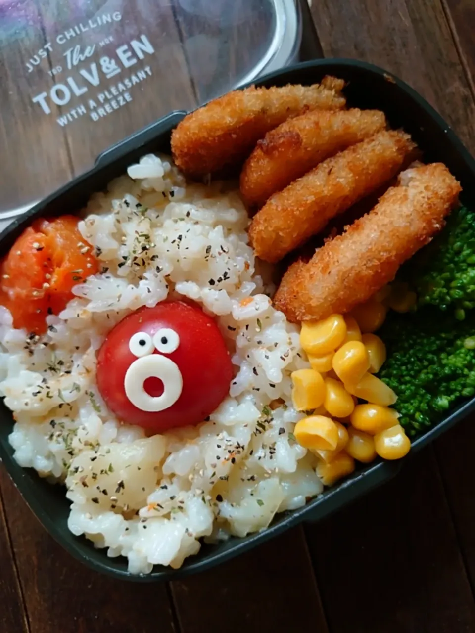 漢の…次女用🍱イカリングとシチューライス弁当|ᵏᵒᵘさん