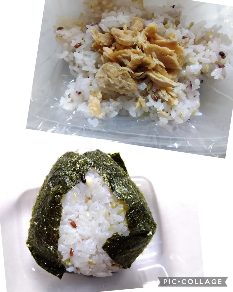 Snapdishの料理写真:節約のため、鮭おにぎり🍙、
あるもので作りました!
*生協あら鮭ほぐし、手巻きの海苔、十六穀米|m.rafuさん