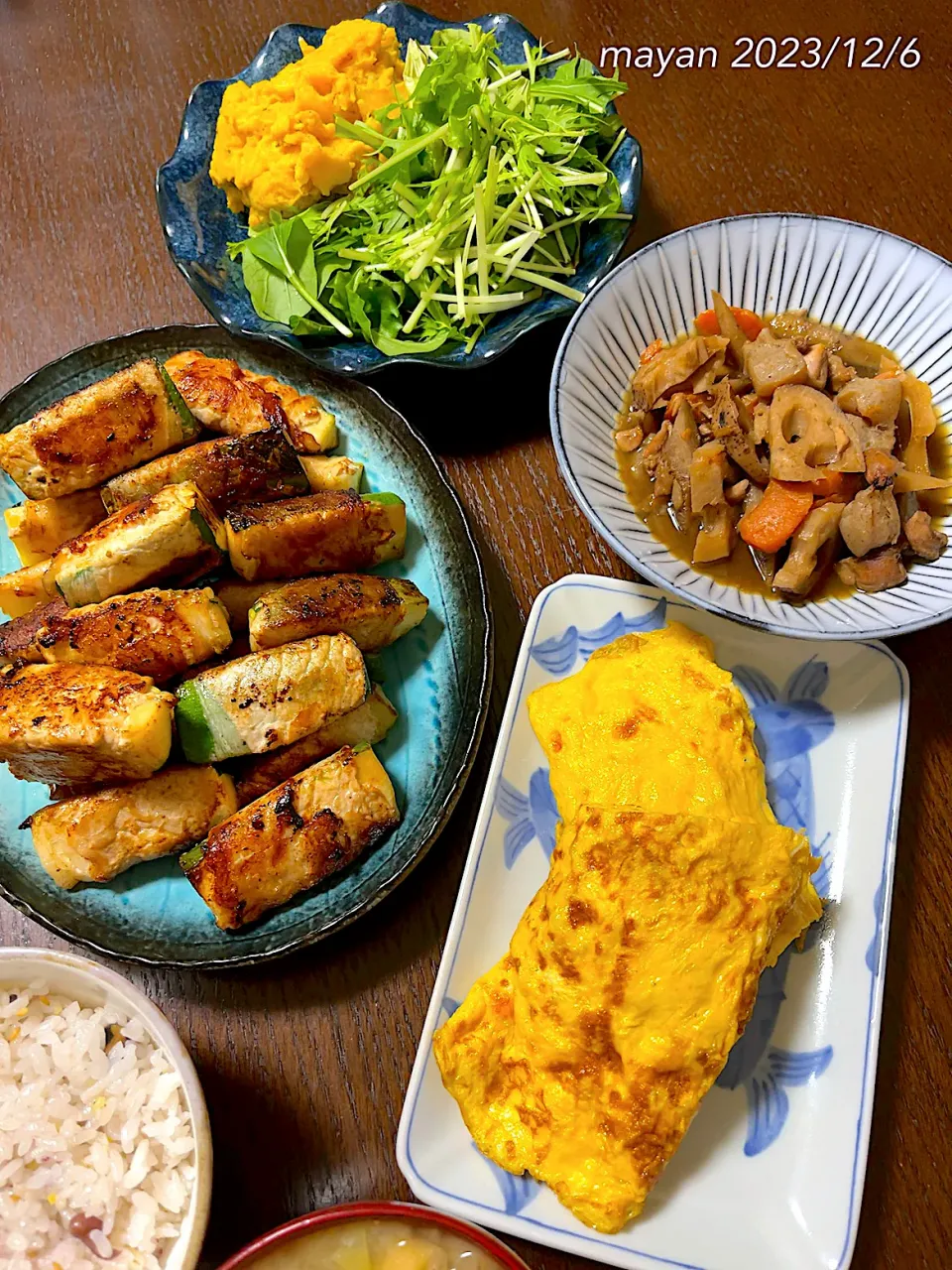 ズッキーニ肉巻き定食|まやさん