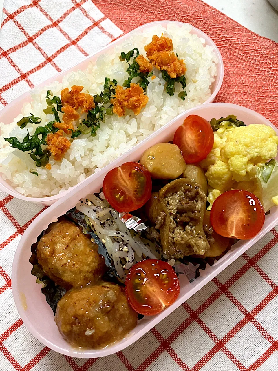 Snapdishの料理写真:JK弁当🍙実家の野菜献立|ピヨまるさん