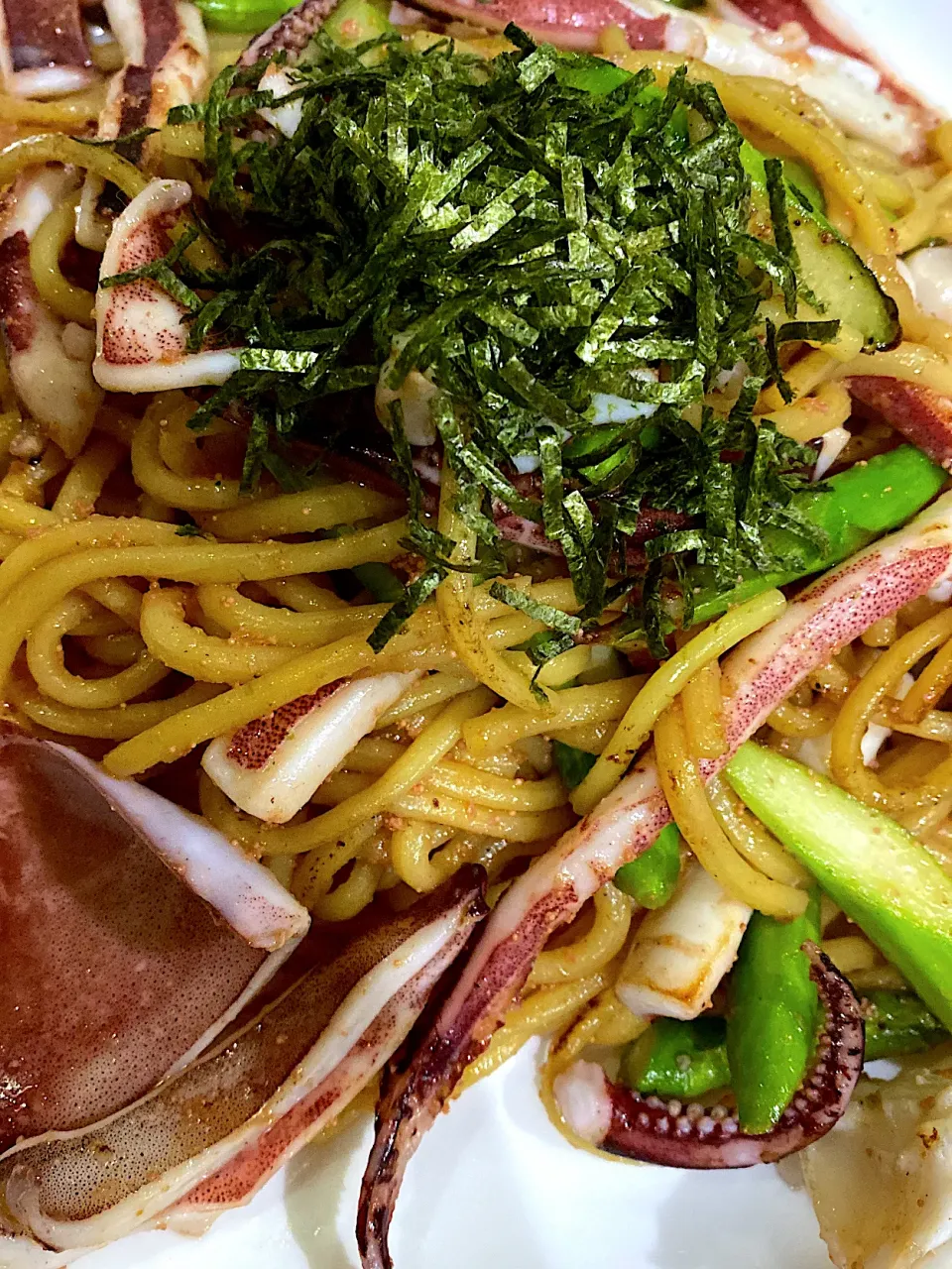 イカとアスパラの明太醤油パスタ|愛咲りおなさん