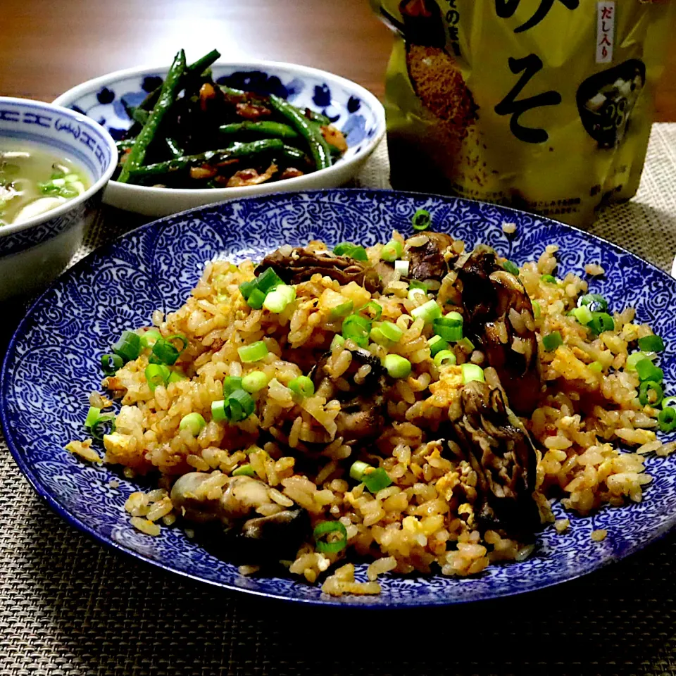 牡蠣の粒みそ炒飯|かおるさん