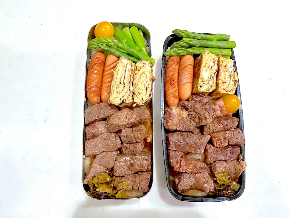 Snapdishの料理写真:ステーキ弁当|naoさん