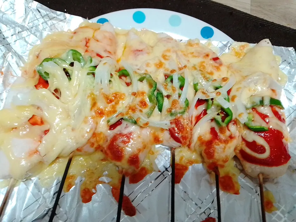 ささみのピザ風焼き鳥|俊一さん