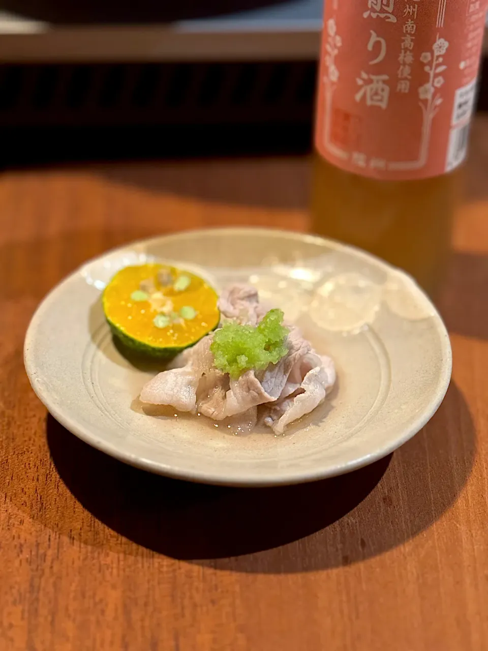 Snapdishの料理写真:煎り酒で豚しゃぶ🎵　シークワーサーをちょびっと。おいし〜！|kurageyakannoさん