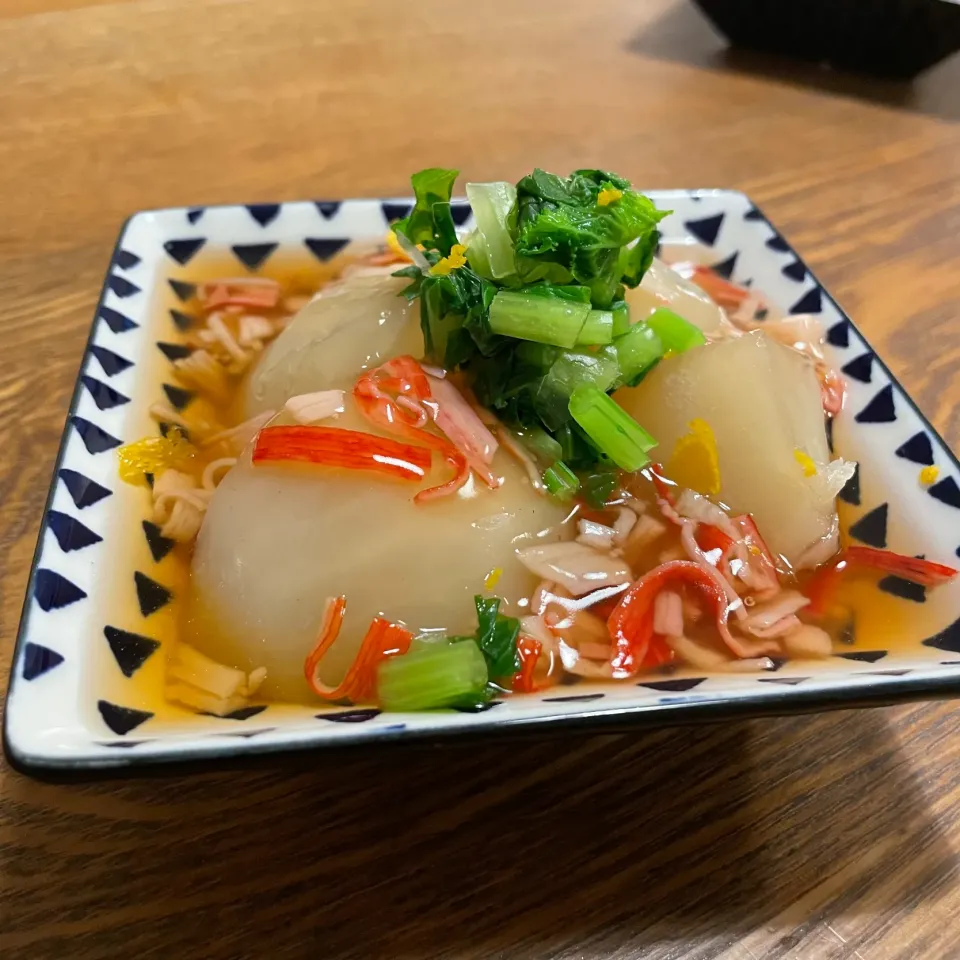 いがをさんの料理 蕪の海老あんかけ|いがをさん