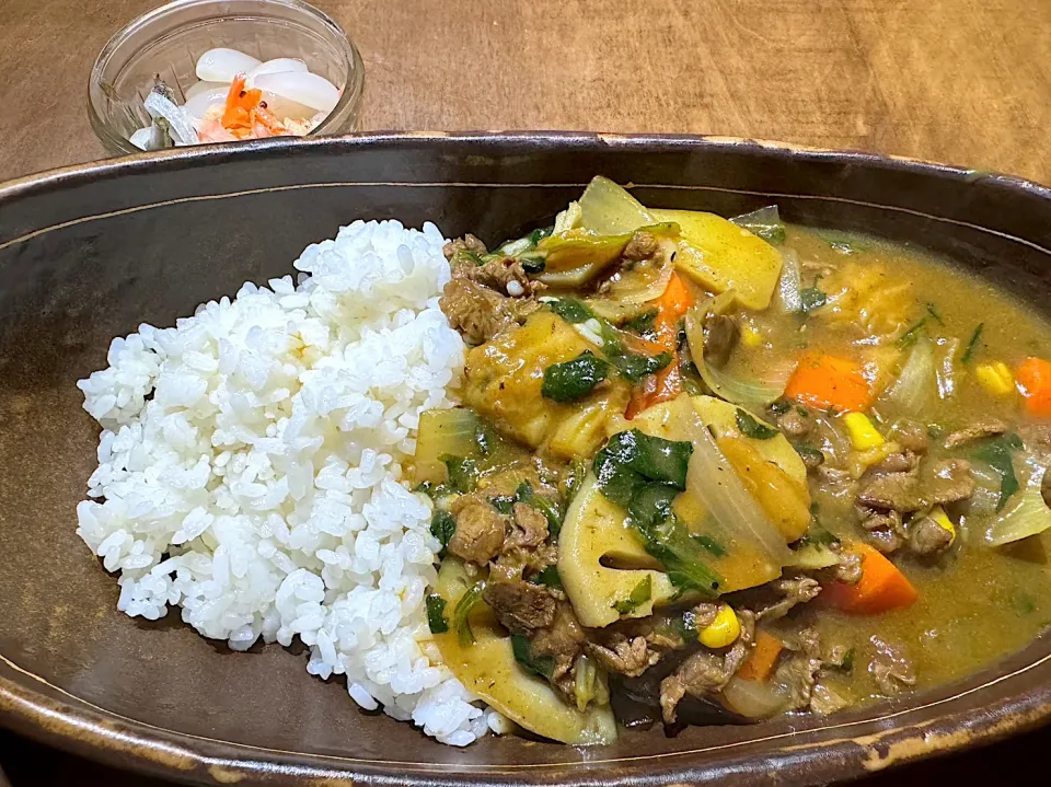 夫手作り牛肉ほうれん草カレー🍛|kaoriさん