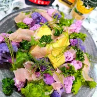 🔷紫カリフラワーと生ハムのサラダ🥗🔷