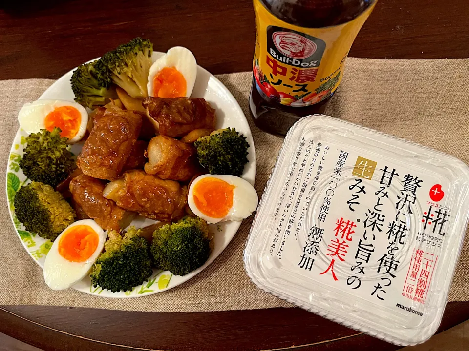 Snapdishの料理写真:蕪を豚肉で巻き巻き中華風♪|ワイントンさん