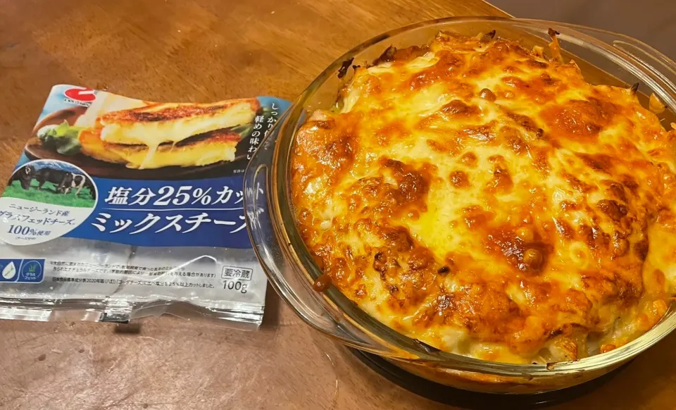 Snapdishの料理写真:チキンとエビのあつあつグラタン|chii4さん