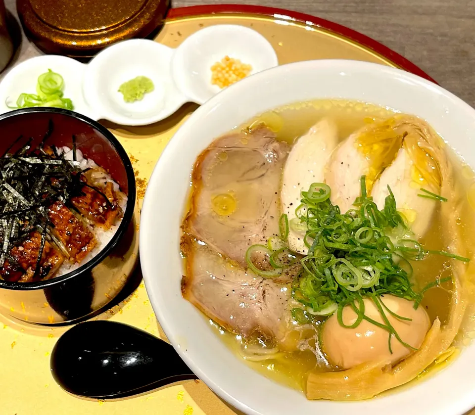 ひつまぶしと塩ラーメンセット　自家製麺 竜葵 ほおずき　マルイ北千住店|Noriyuki Saitoさん