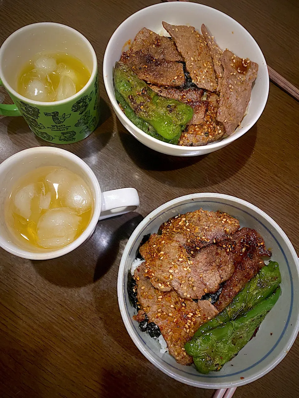 牛カルビ焼肉丼　お茶|ch＊K*∀o(^^*)♪さん