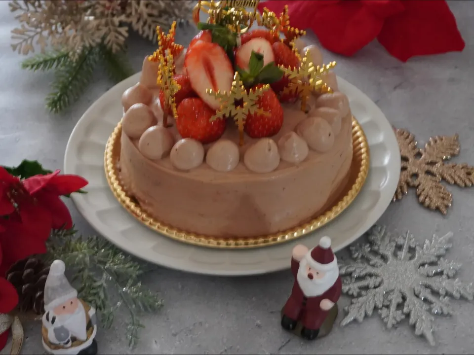 一足早いクリスマスデコレーションケーキ|ちいさなしあわせキッチンさん