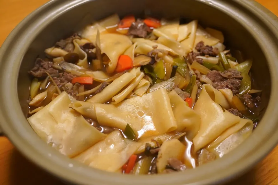 ひもかわうどんでけんちんうどん|cookingパパ五郎さん