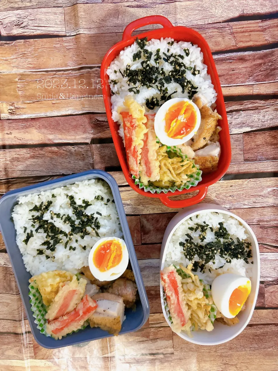 Snapdishの料理写真:3人弁当😆|Rie Naganoさん