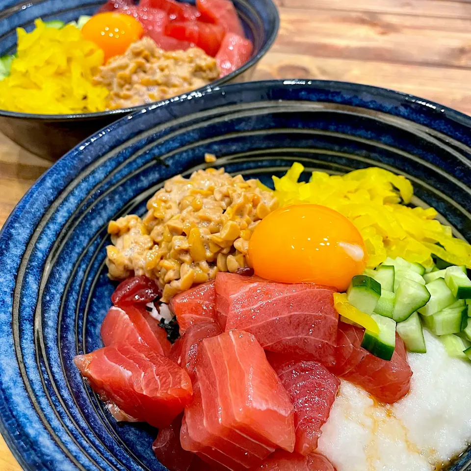 ネバネバ丼|もやぴさん