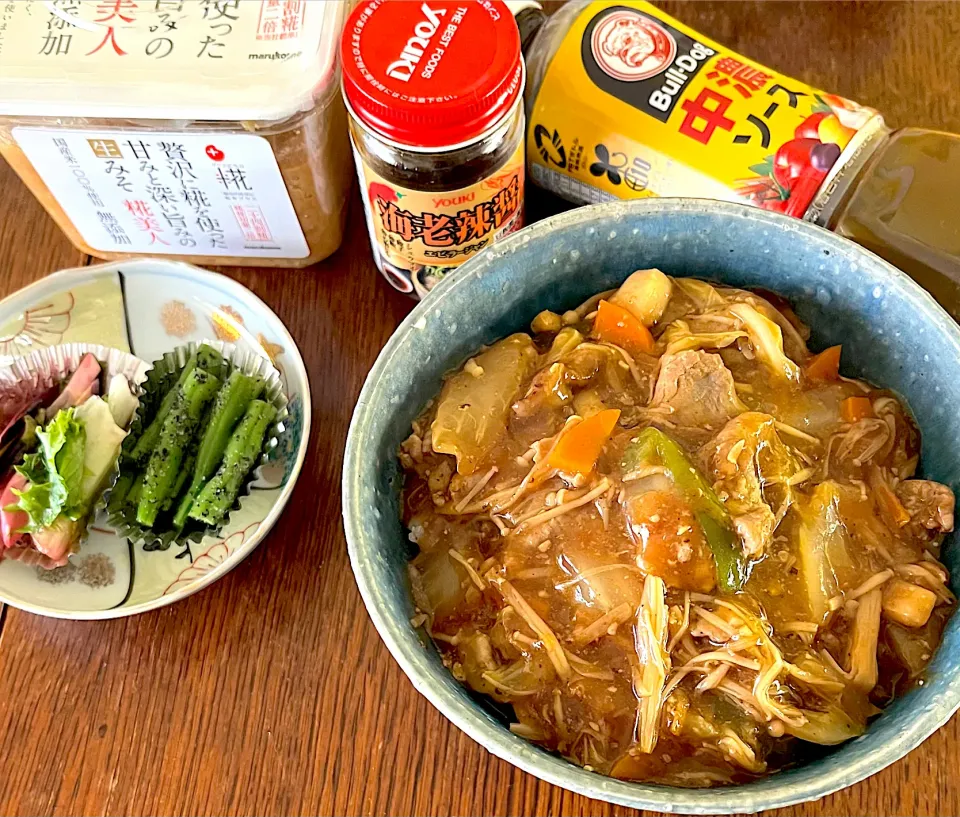 ランチ♯中華丼♯万能味ソース♯どんぶり|小松菜さん