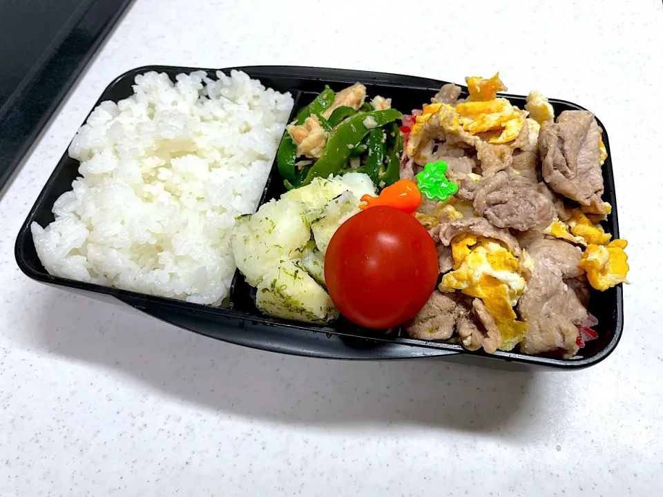 12/13 旦那弁当⁂ぶた肉たまご炒め弁当|ゆさん