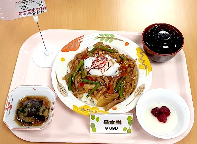 札幌第一合同庁舎地下食堂　年末どんぶりフェア最終日　当別町浅野ポークの肉絲丼セット|nyama1さん