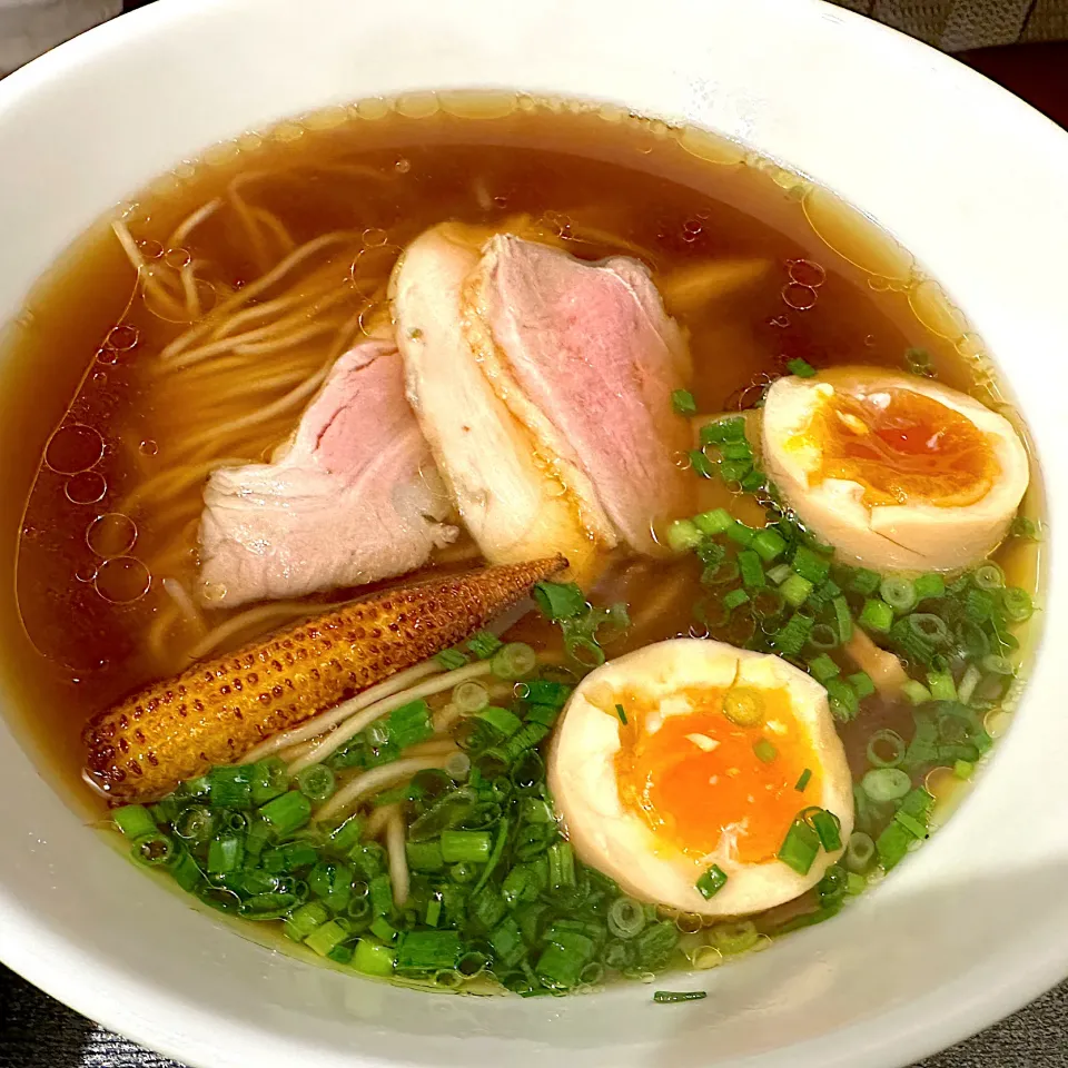 醤油らぁ麺はまぐり出汁＋味玉@麺家半蔵・名古屋藤が丘|らーめん好き！さん