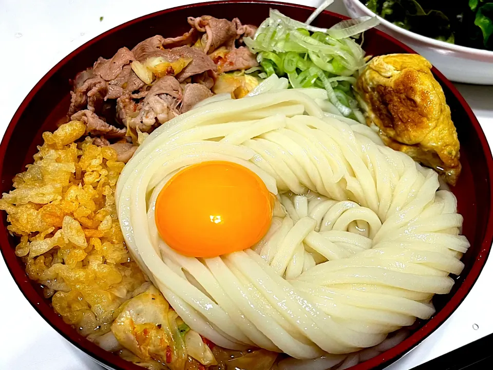 豚肉キャベツ炒め煮ぶっかけうどん|マニラ男さん