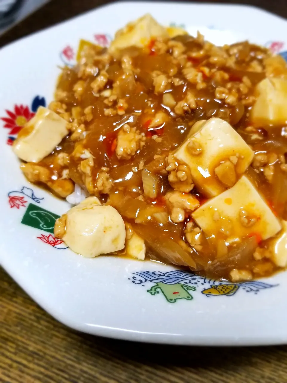 Snapdishの料理写真:パパ作👨麻婆豆腐丼|ぱんだのままんさん