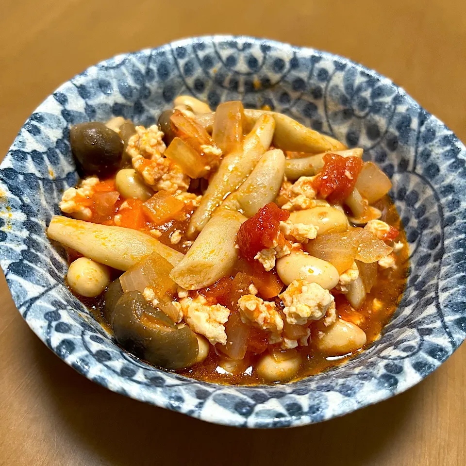 大豆と鶏ひき肉のトマト煮|りこさん