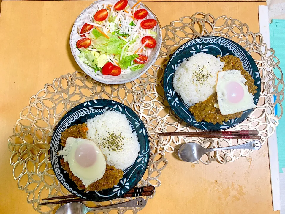 キーマカレー🍛大根サラダ🥗|まゆさん