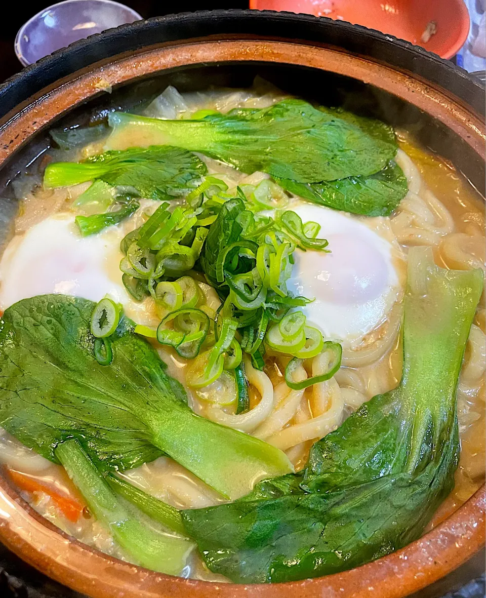 「とり野菜みそ」の煮込みうどん|DKさん