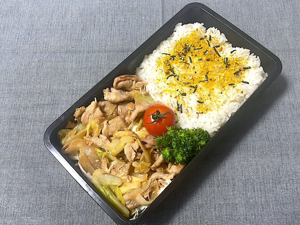 キャベツ玉ねぎと豚肉のガリマヨぽん弁当|Hideさん