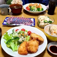 Snapdishの料理写真:チキンかつ定食|友美さん