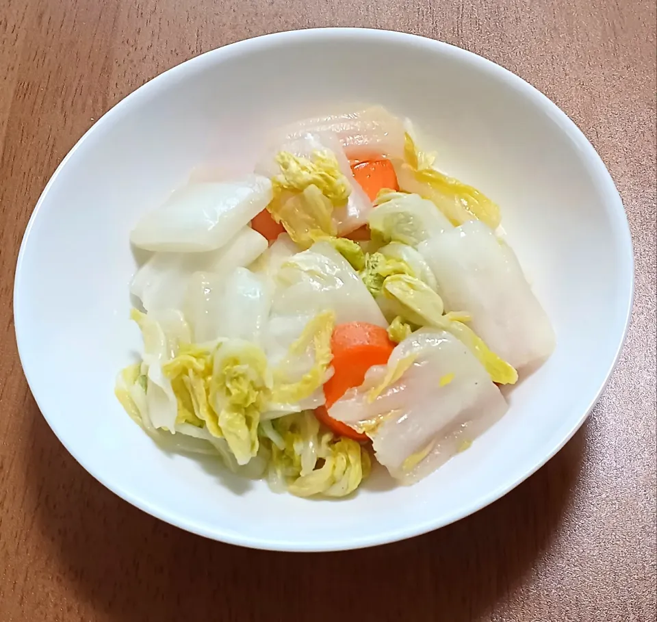 ナナの料理　白菜とにんじんの白湯炒め|ナナさん