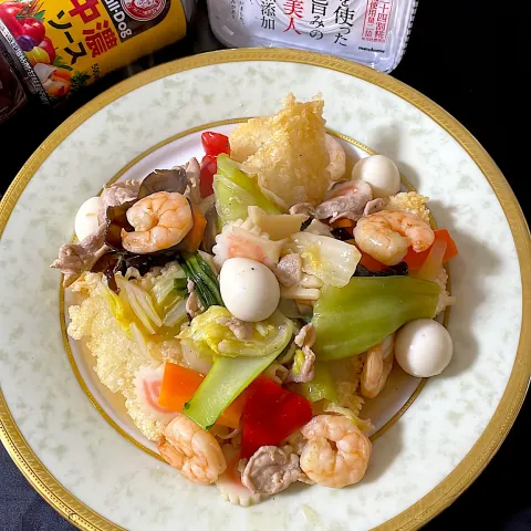 「万能味ソースで中華」を使ってみたSnapdishの料理・レシピ写真:万能味ソースで中華お焦げ✨