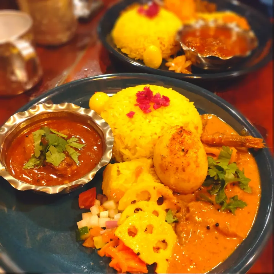 鰯カレーと海老のココナッツカレー|ゆりちさん