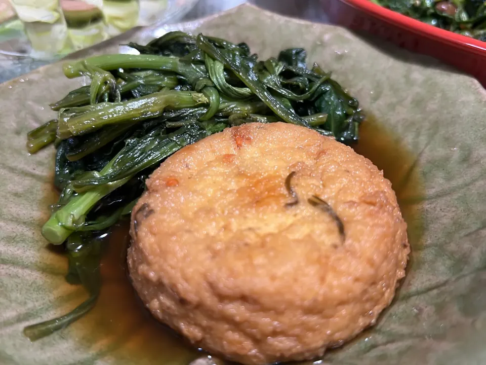 がんもどきと大葉春菊の煮物|Sachyさん