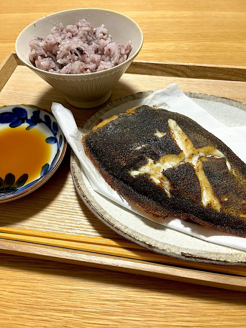 Snapdishの料理写真:今日の夜ごはん~カレイの唐揚げ~|ゆかｕさん