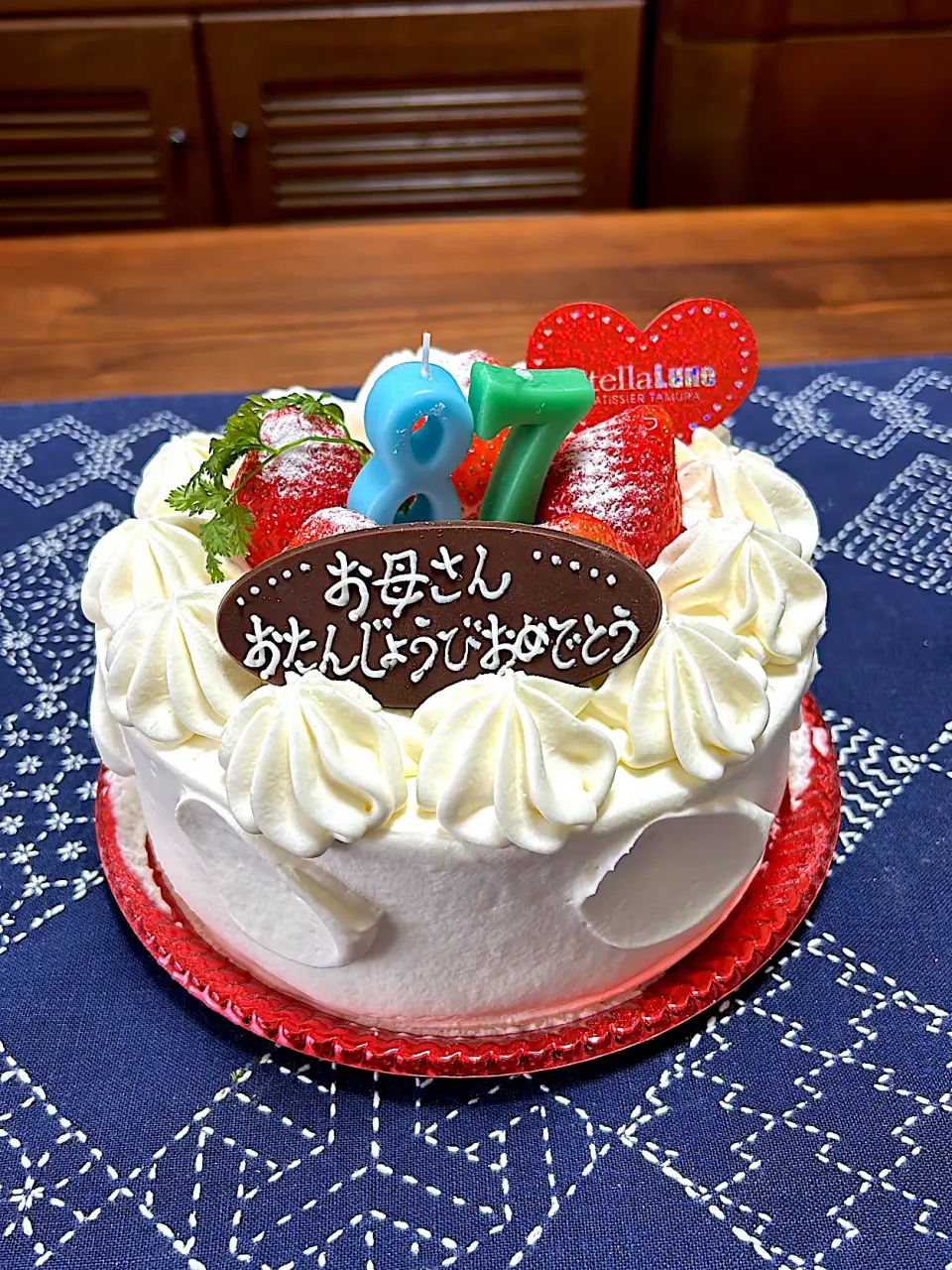 母の87歳のお誕生日ケーキ|ふくぷくさん