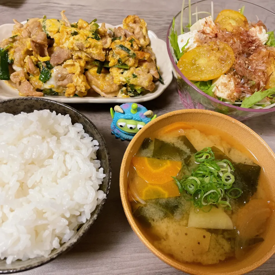 Snapdishの料理写真:豚肉のニラ玉炒め|Rinさん