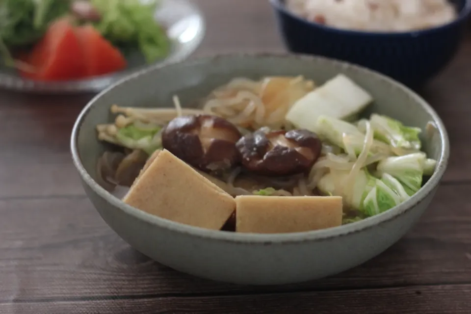 白菜と高野豆腐のすき焼き煮風|ちいさなしあわせキッチンさん