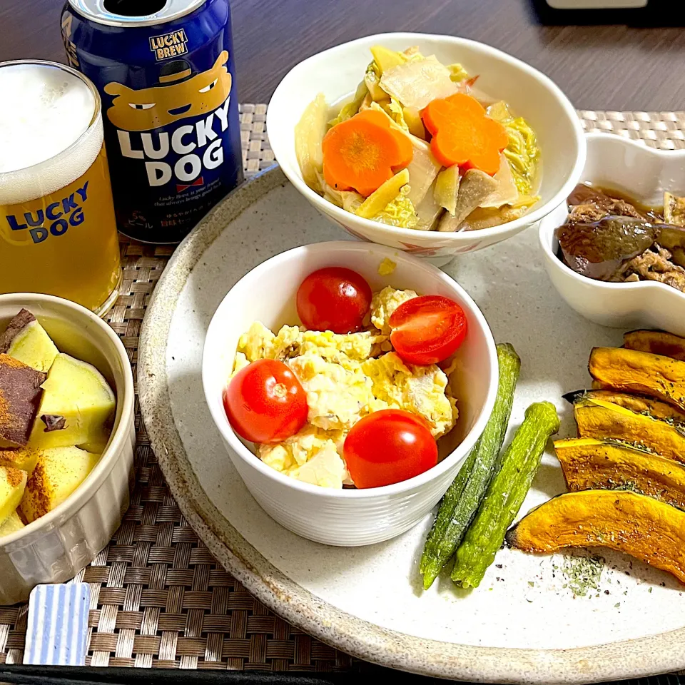 Snapdishの料理写真:12/22晩ご飯：残り物晩酌|ななみんさん