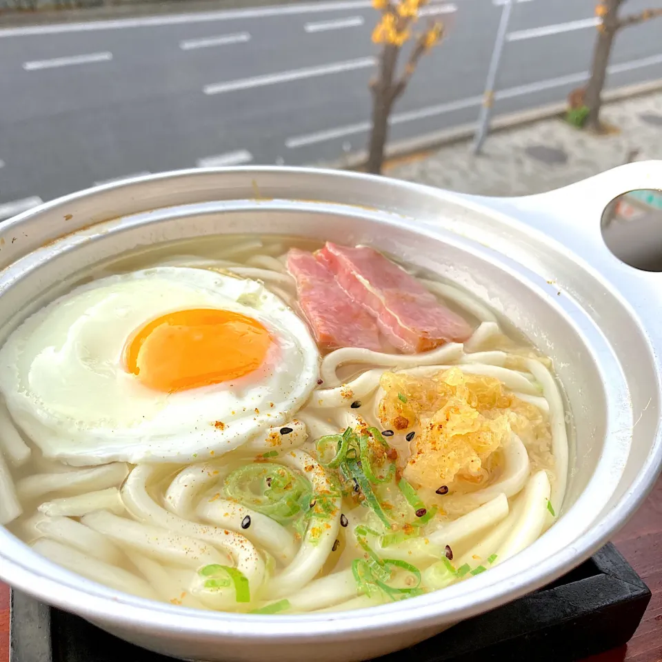 ベーコンエッグうどん|Kさん