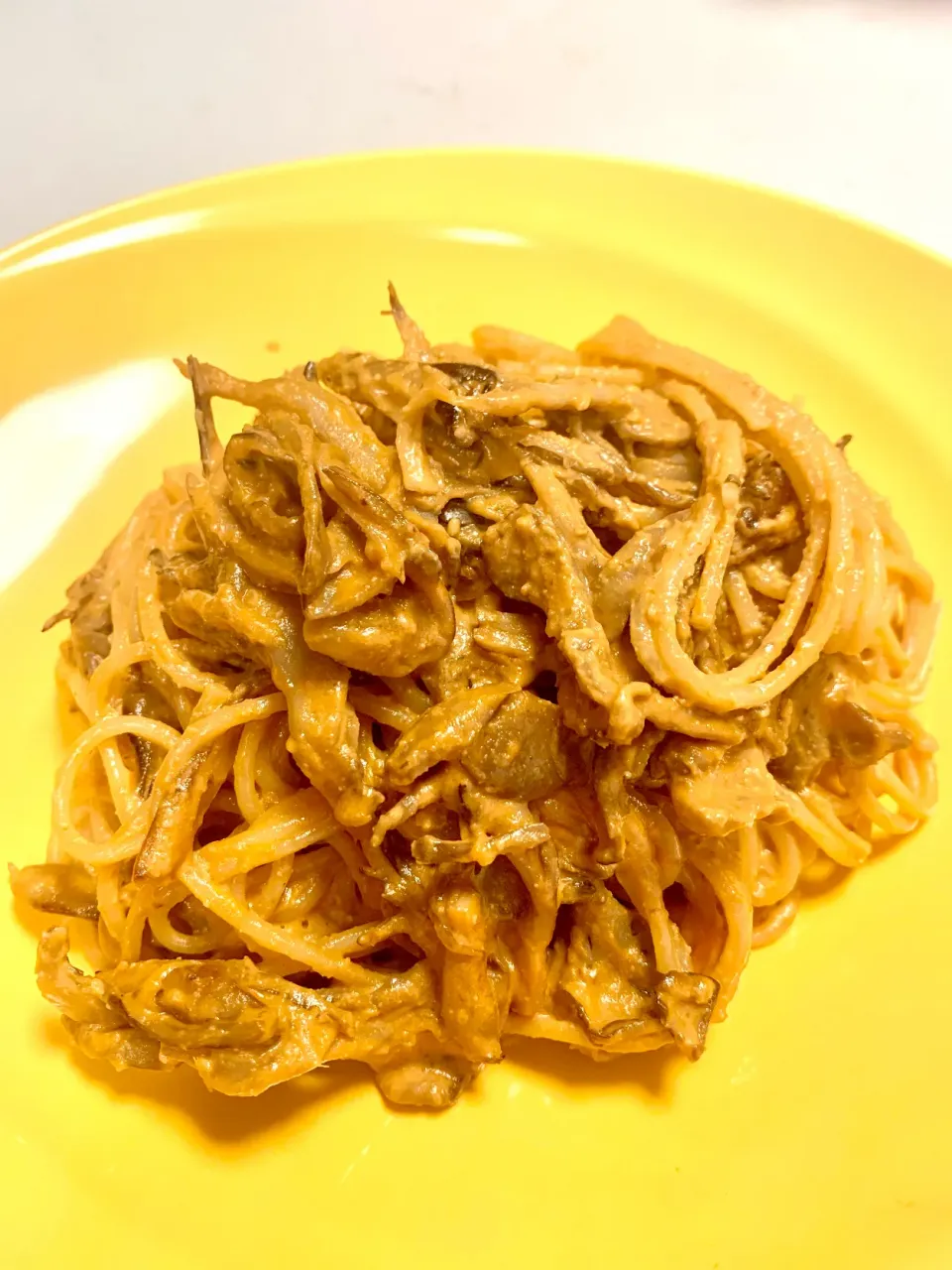 Snapdishの料理写真:Ricotta Cheese, Hazelnut Paste and Mushroom Pasta|gonbenさん