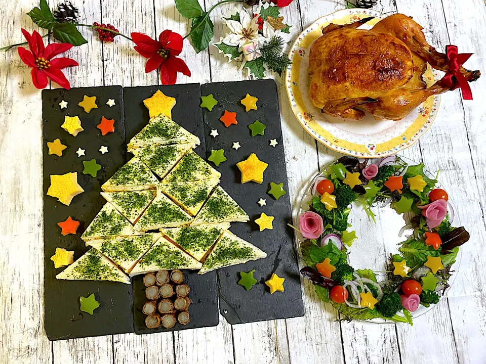 星の降る夜に🌙磯の香りただよう玉子サンド de メリークリスマス🎄🎅✨|ぽっちさん