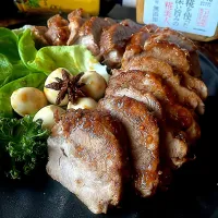 万能味ソースで焼豚🐷