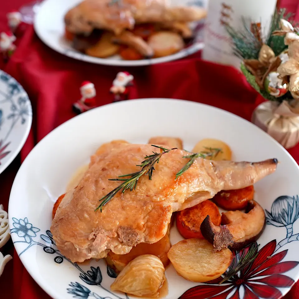 Snapdishの料理写真:クリスマスのローストチキン|てつやさん