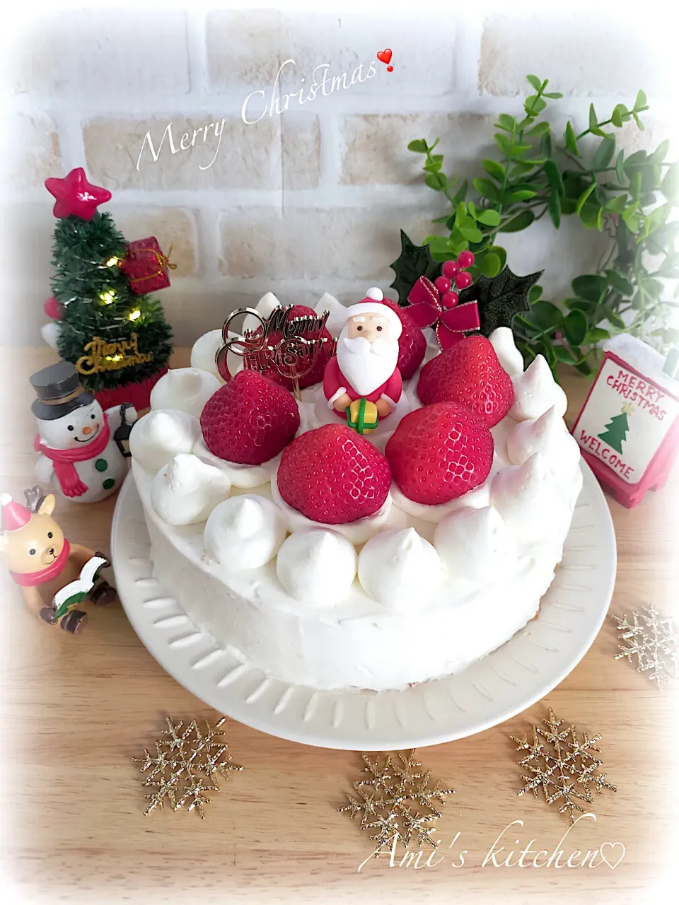 イチゴ🍓のクリスマスケーキ☺️🎄🎁|あみさん