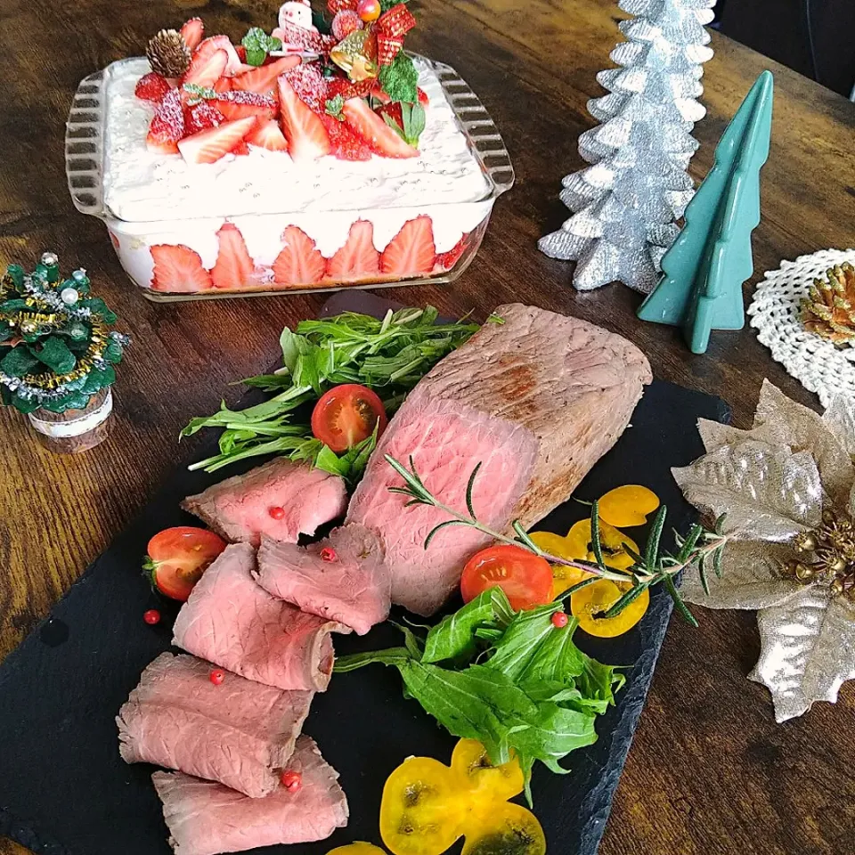 持ち寄り🎅🎄🎁
ローストビーフとスコップケーキ|とまと🍅さん