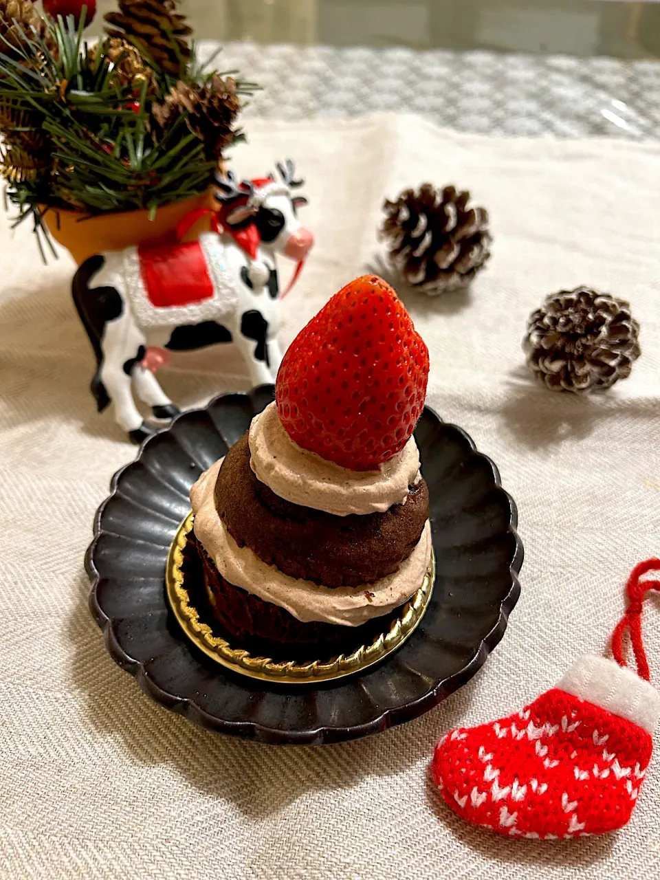 Snapdishの料理写真:息子作🧡クリスマスケーキ|まなまな♡さん