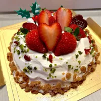 Snapdishの料理写真:今年のクリスマスケーキ🎂ノエル シャンティ フレーズ