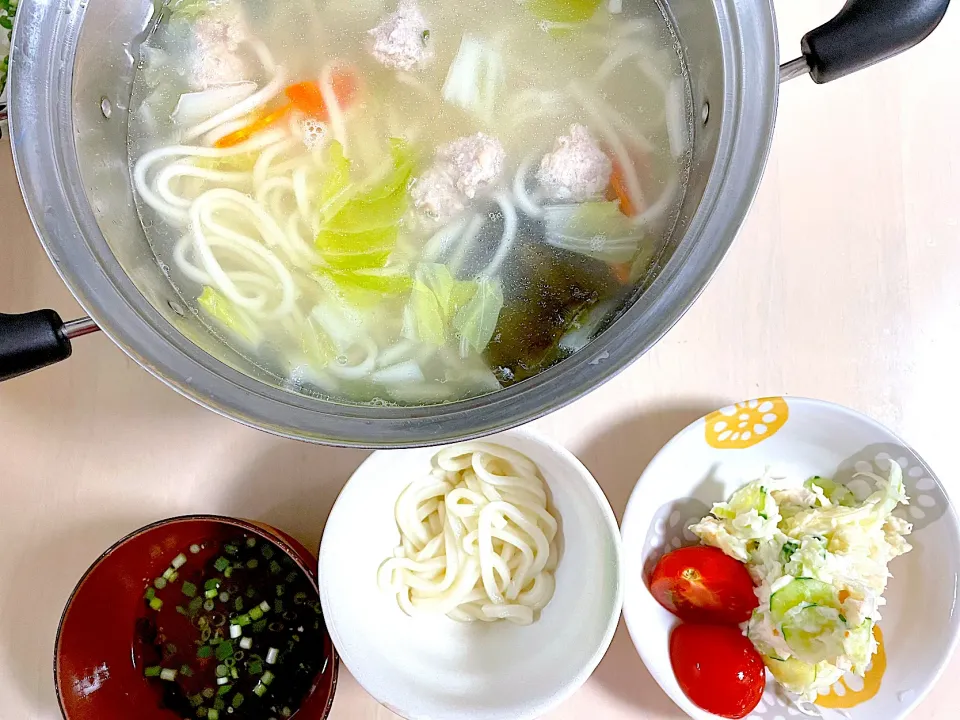 Snapdishの料理写真:香川乾燥うどんで釜揚げうどん|pepiさん